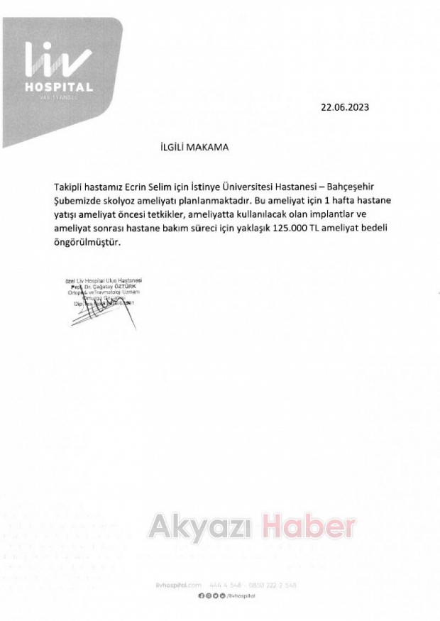 Ameliyat masrafları için yardım çağrısı