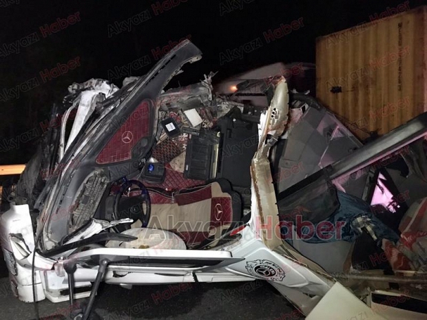 Anadolu Otoyolu'nda paramparça olan bu tırın kupasından sağ çıktı