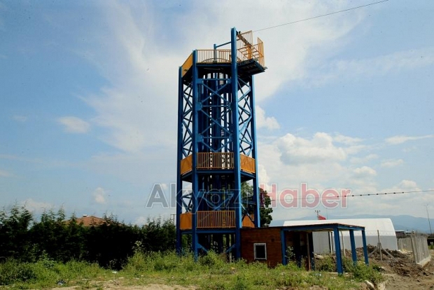 Sakarya Nehri'nde zipline parkuru tamamlandı