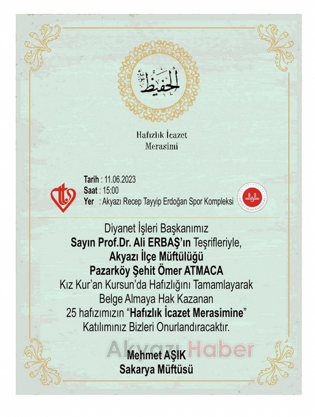 Diyanet İşleri Başkanı Akyazı'da