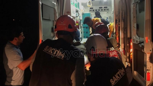 Akyazı'da sürücüsü kalp krizi geçiren tır devrildi