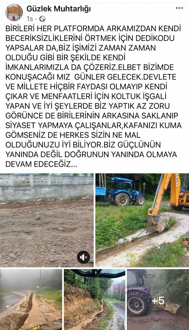 Güzlek Muhtarlığından sert açıklama