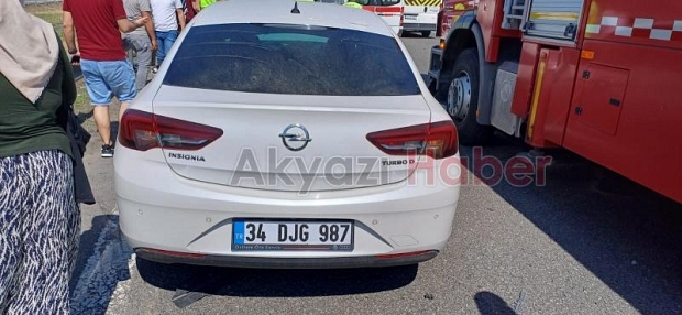 Otoyolda 5 araçlı  zincirleme kaza