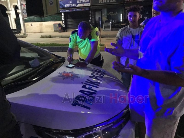 Akyazı İlçe Emniyet Müdürlüğü ekiplerinden Motosiklet uygulaması