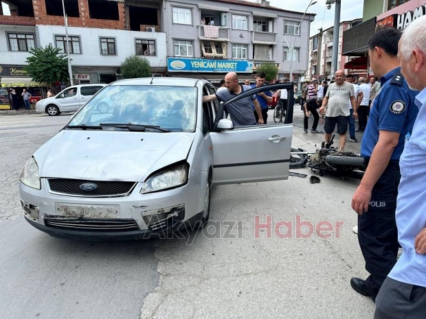Kasksız sürücü bayram günü ölümden döndü