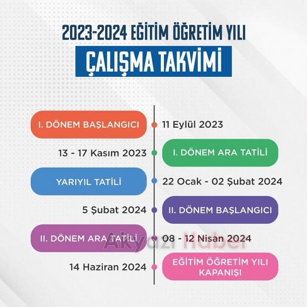 2023-2024 eğitim öğretim yılı takvimi açıklandı