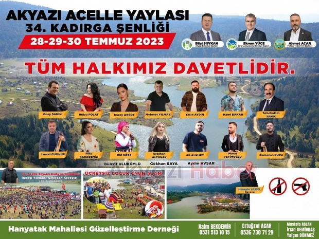 Acelle Şenliği bu yıl dop dolu