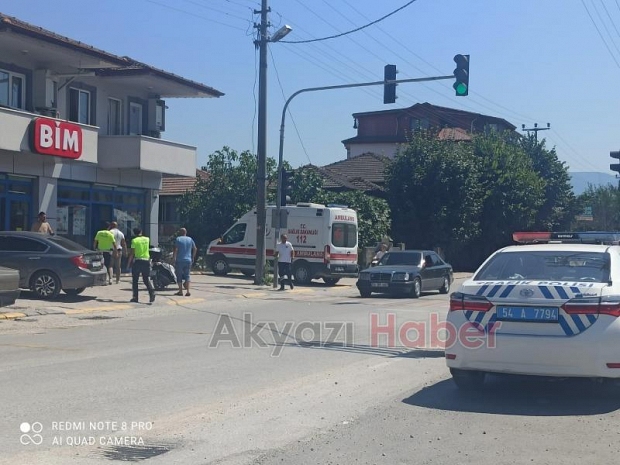 Motosiklet yayaya çarptı