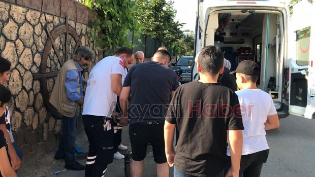 Akyazıda kaza 1 yaralı