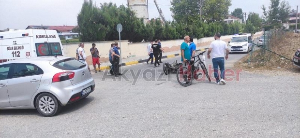 Motosiklet sürücüsünün öldüğü feci kaza kamerada
