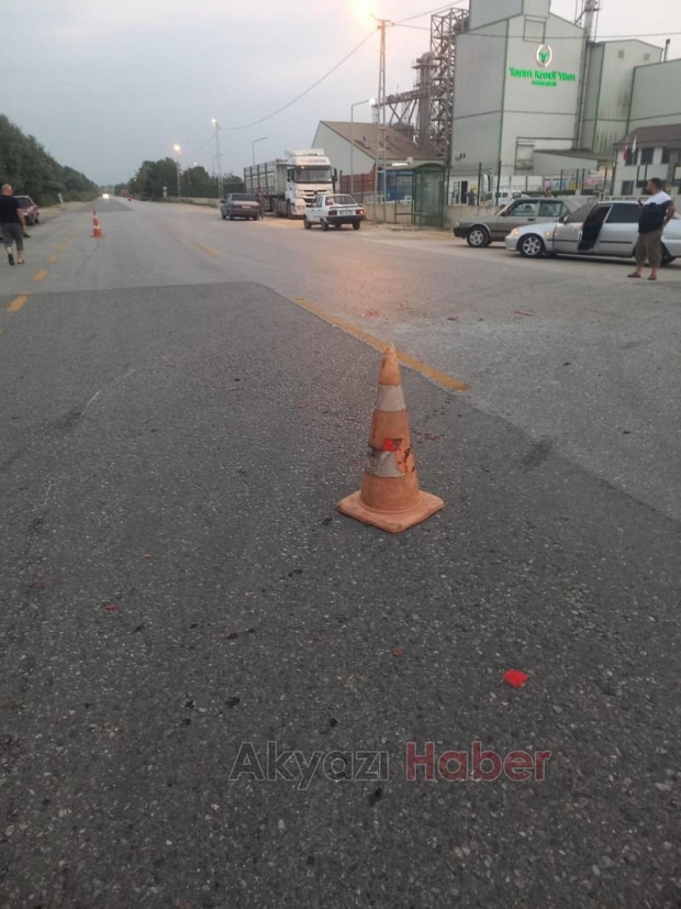 Minibüs ile motosiklet çarpıştı