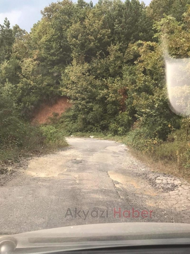 Akyazı'da bozuk yol tepkisi