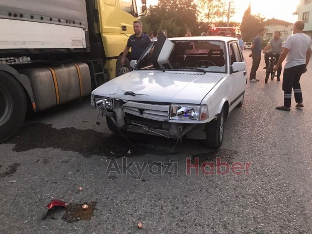 Akyazı'da kaza: 1 kişi yaralandı