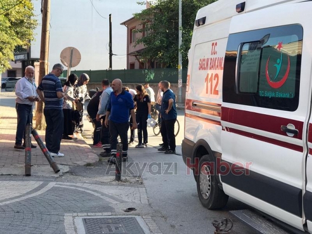 Hakimiyetini kaybederek düşen motosiklet sürücüsü yaralandı