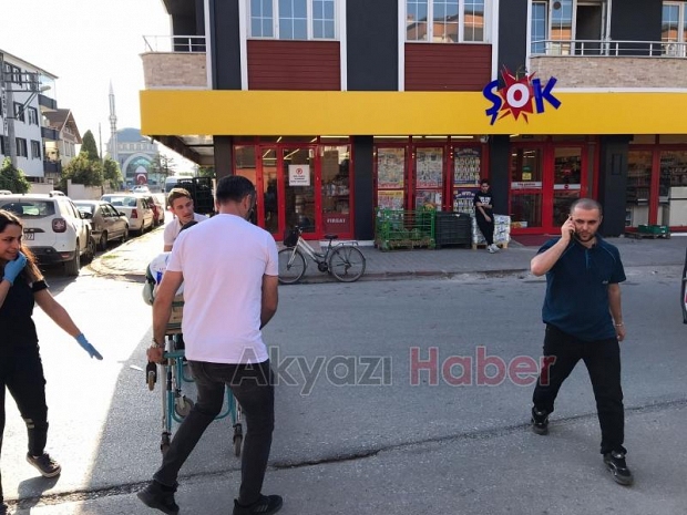 Hakimiyetini kaybederek düşen motosiklet sürücüsü yaralandı