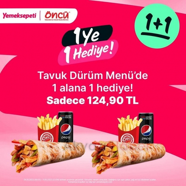 Öncü Döner'den 1 Ye, 1 Hediye!