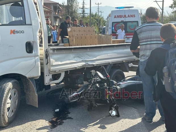 Kaskı sayesinde kazayı hafif yaralı atlattı