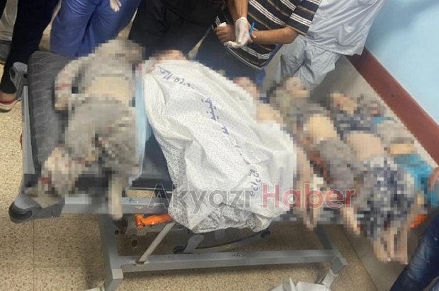 Filistinli doktor, katledilen çocukların başında dünyaya isyan etti