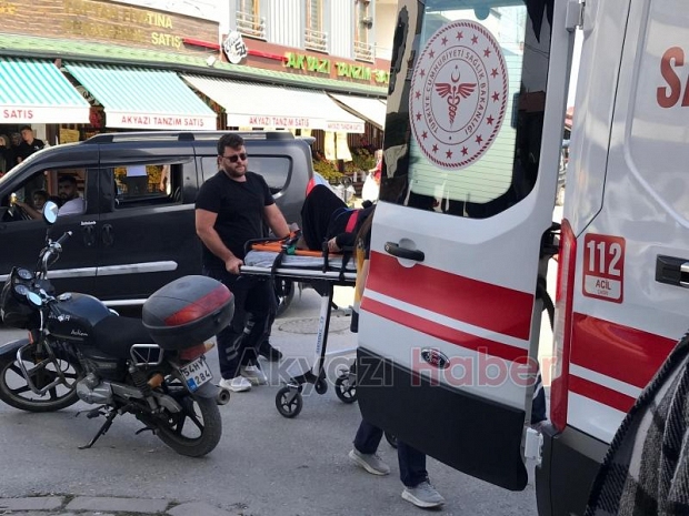 Cipin çarptığı kadın hastaneye kaldırıldı