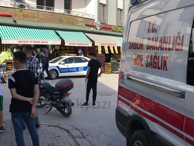 Cipin çarptığı kadın hastaneye kaldırıldı