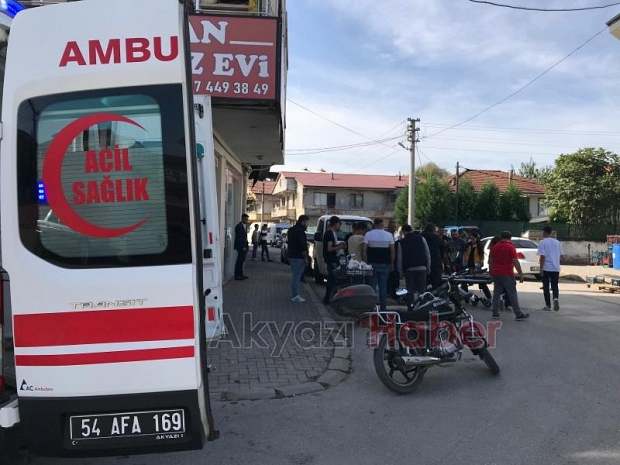 Cipin çarptığı kadın hastaneye kaldırıldı