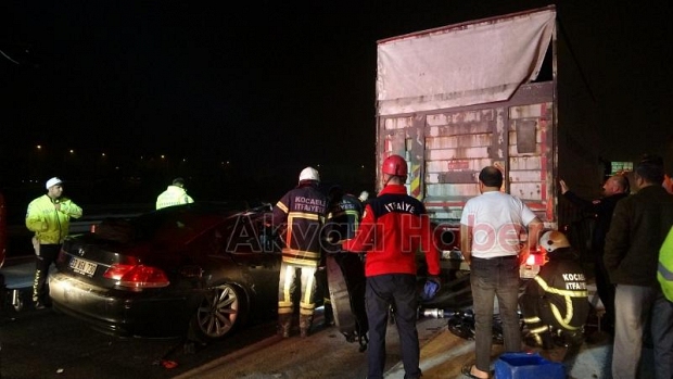 TEM'de korkunç kaza: 1 ölü, 2 yaralı
