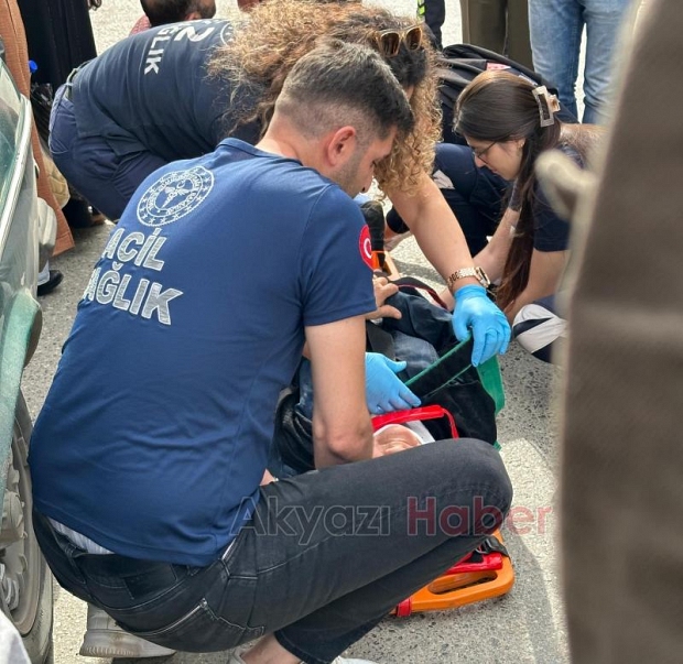 Bisikletin çarptığı kadın yaralandı