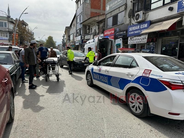 Bisikletin çarptığı kadın yaralandı