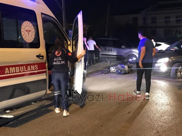 Cip ile çarpışan motosikletli yaralandı