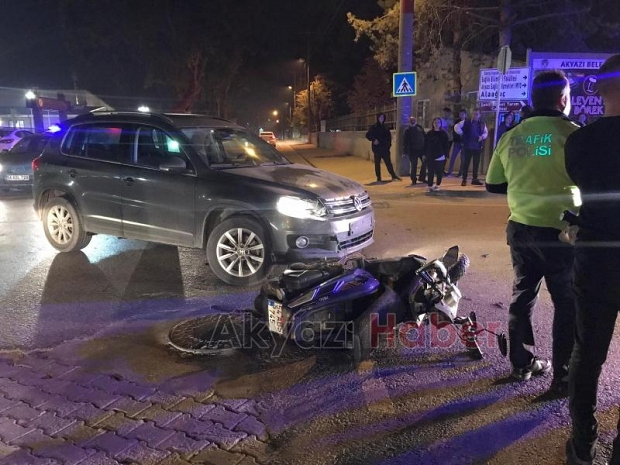 Cip ile çarpışan motosikletli yaralandı