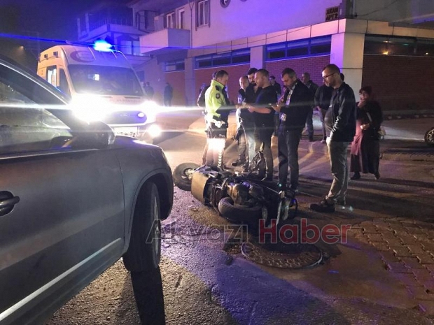 Cip ile çarpışan motosikletli yaralandı