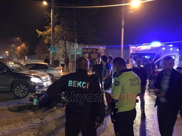 Cip ile çarpışan motosikletli yaralandı
