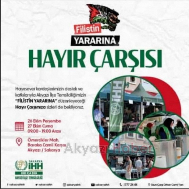 İHH Akyazı'dan Gazze'ye yardım için kermes