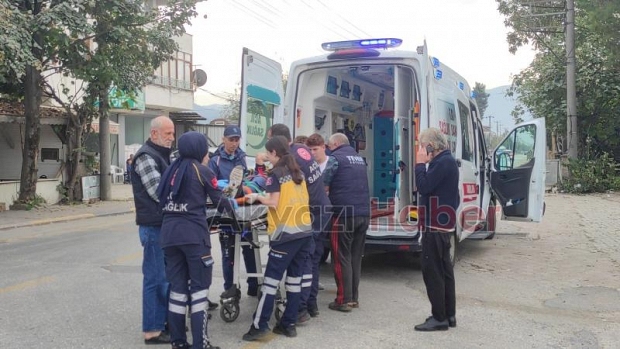 Motosiklet sürücüsü yaralandı
