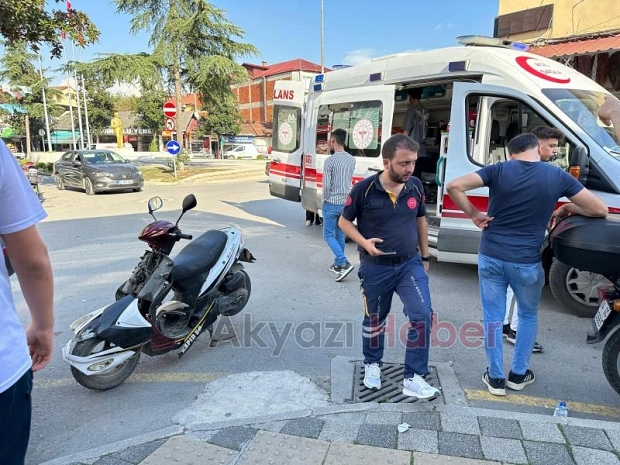 Pat pat ile çarpışan motosikletli yaralandı