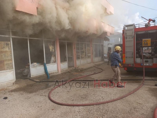 Hamak imalathanesinde korkutan yangın
