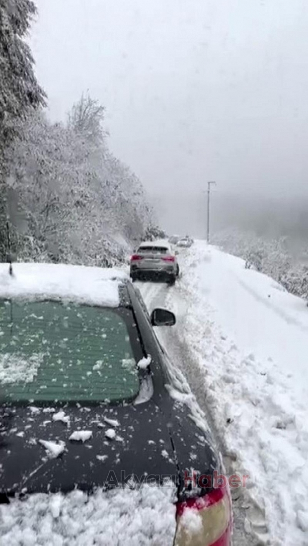 Kar yolu kapattı