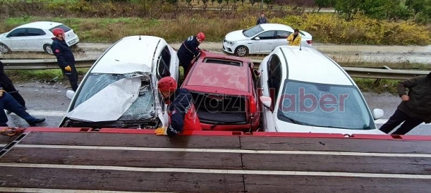 Araçları altına alıp metrelerce sürükledi