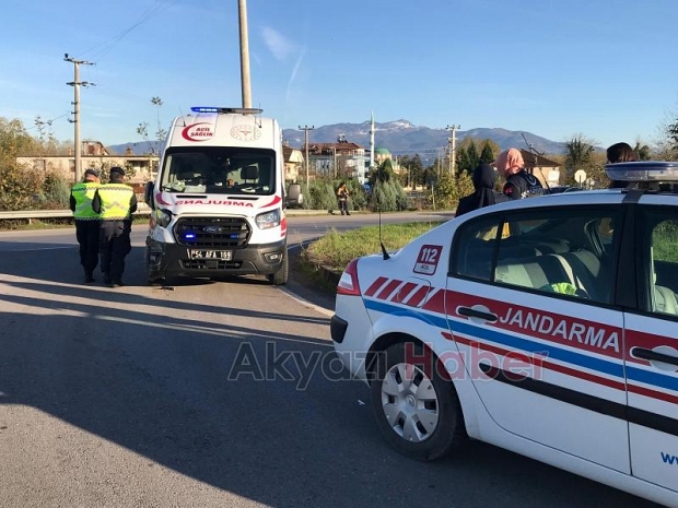 Hasta taşıyan ambulans kaz ayaptı