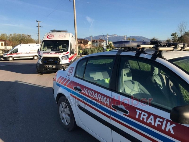 Hasta taşıyan ambulans kaz ayaptı