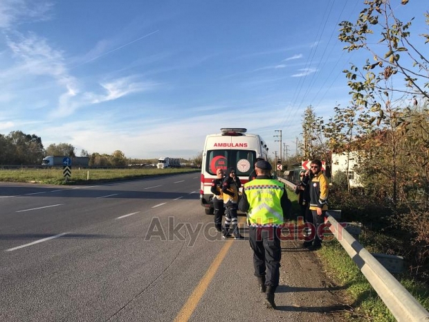 Hasta taşıyan ambulans kaz ayaptı