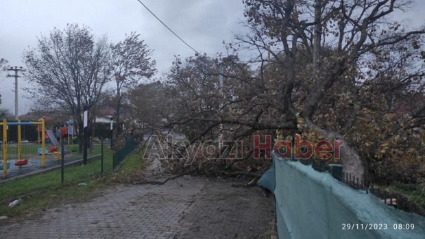 Fırtına Akyazıyı yıkıp geçti