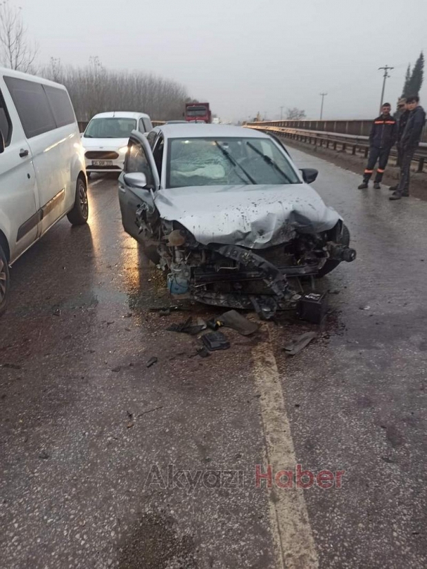 Mudurnu Köprüsünde feci kaza 3 yaralı
