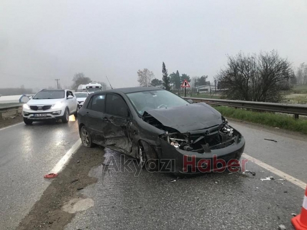 Mudurnu Köprüsünde feci kaza 3 yaralı