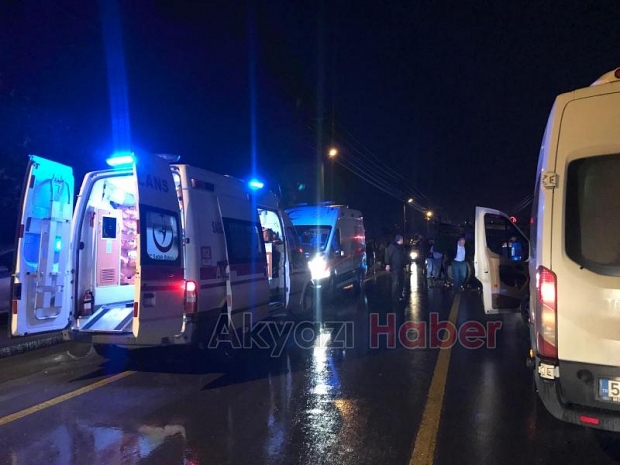 Kuzuluk yolunda zincirleme kaza 4 yaralı