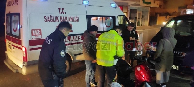 Elektrikli bisiklet yayaya çarptı