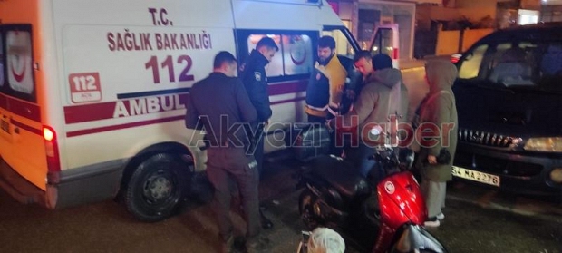 Elektrikli bisiklet yayaya çarptı