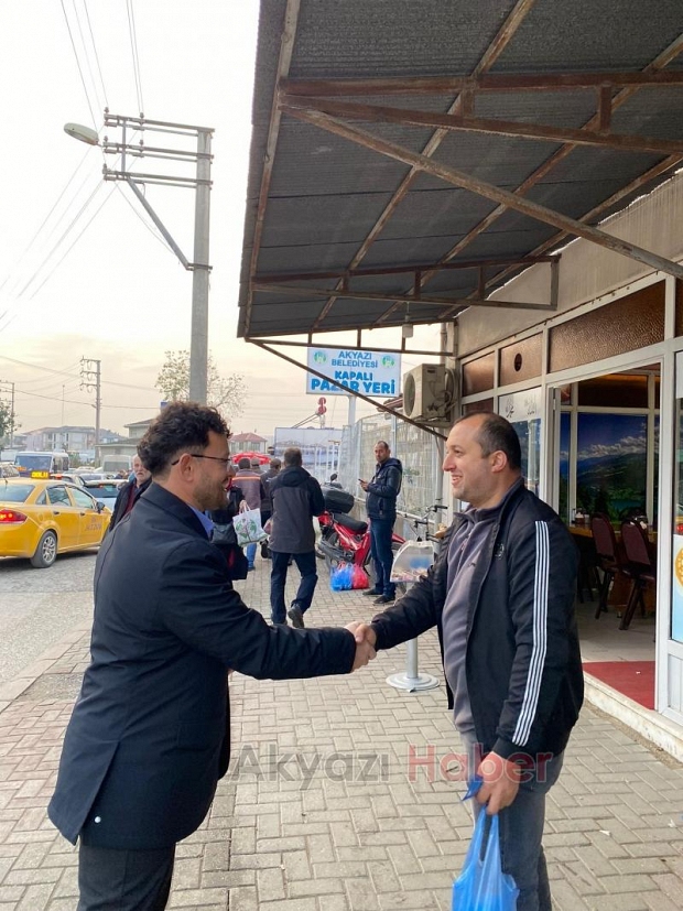 Murat Tepeçınar'dan pazar esnafı ve vatandaşları ziyaret