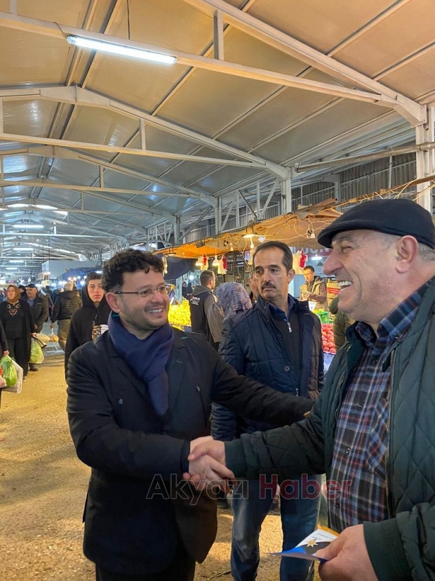 Murat Tepeçınar'dan pazar esnafı ve vatandaşları ziyaret