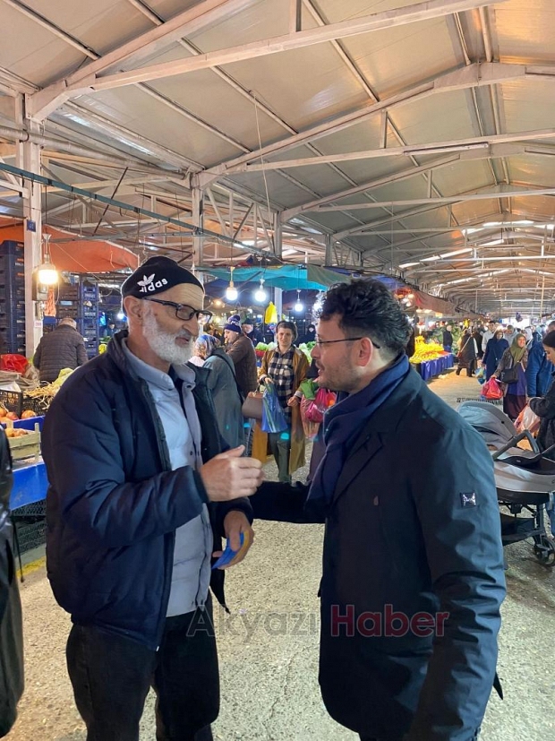 Murat Tepeçınar'dan pazar esnafı ve vatandaşları ziyaret